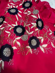 Elegant Pink Embroidered Dress