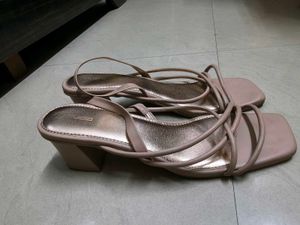 Elegant Nude Pink Heel Sandals