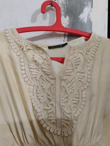 Elegant Beige Lace Top