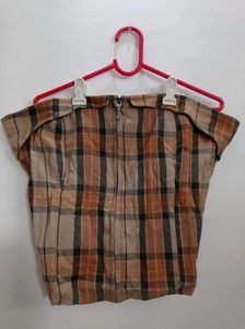 Plaid Tube Top