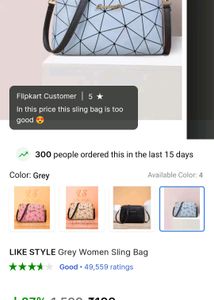 LIKE STYLE Grey Women Sling Bag