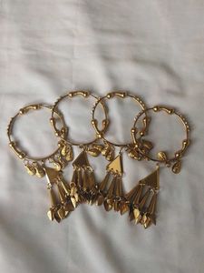 Golden  Bangles With Hangings