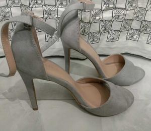 Grey Suede Stilletos