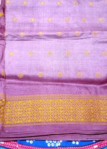 Elegant Lilac Silk Saree 2