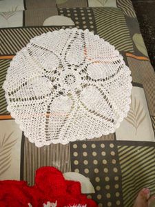 Crochet Doily table mat  kharvachauth thali cove