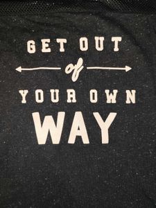 Typography Print Top With Mesh Detail