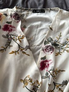 White Floral Playsuit