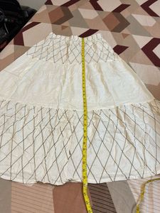 Boho White Maxi Skirt