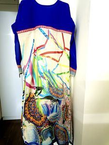 Moti Neck Work Stitch Georgette Kurta With Inner