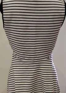 Striped Fit &amp; Flare Dress