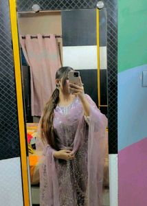 Elegant Lavender pakistani Suit