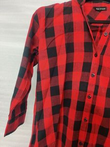 Free Shipping Red And Black Shirt
