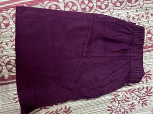 Purple Kurta Set With Leggings