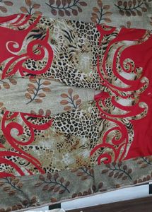 Red &amp; Animal Print Kurta Set