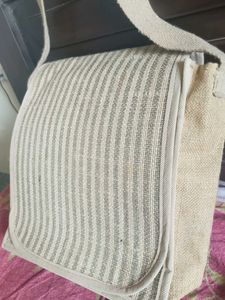 Big Spacious Jute Shoulder Bag