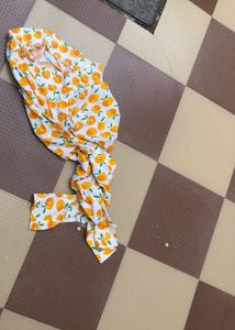Salilome  Pajama Set - Yellow Orange Print