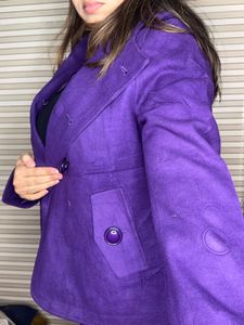 Purple Peacoat Style Jacket