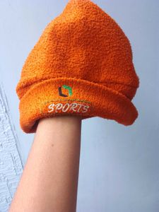 Vintage Orange Sports Beanie
