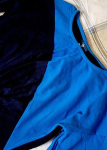 A Black with Blue Top