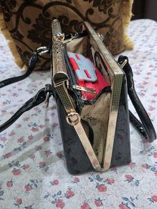 Vintage Silver Rose Handbag