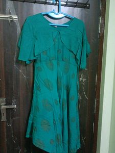 Stylish Turquoise Green High Quality Pure Rayon Go