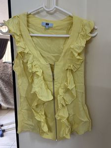 Yellow top With Frills