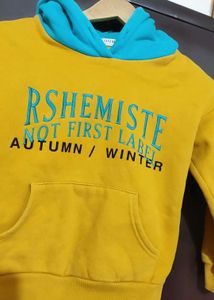 Gold Yellow Winter Hoodie Sweatshirt 4-5 Year Boy