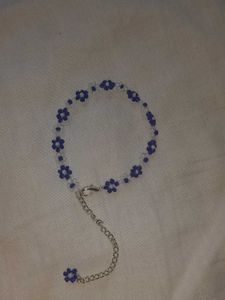 Blue Daisy Beaded Bracelet💙