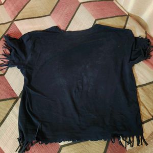 Butterfly Fringe Jar Crop Top