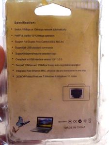 USB 2.0 TO ETHERNET ADAPTER VK-QF9700  (PLEASE CHECK MY PROFILE 🙂🙂🙂 AND CREATE COMBO AND SAVE ON DELIVERY FEE👇👇)