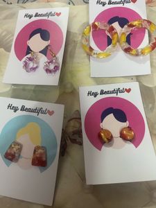 Handmade Resin Flower Earrings