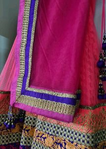 Pink Bridal Lehenga Chunni