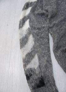 Off-White Grey Knit Sweater