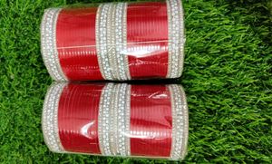 ♥️ RED Punjabi Chhuda Set For Womens