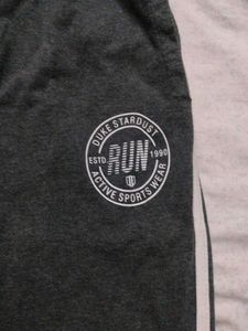 Gray Lounge Pants with White Stripe