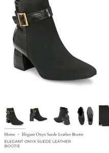 El Paso Onyx Suede Leather Boot
