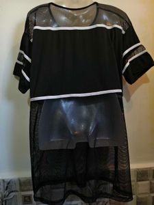 Size Large/ XL 36-40 inches Stylish Black Mesh Top