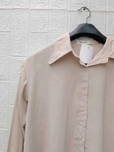 NEW WITH TAG Elegant Cream Long Sleeve Shirt