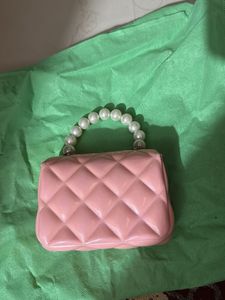 Pink Pearl Handle Bag