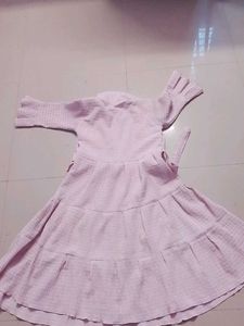 Cute Girls' Pink Dress Set