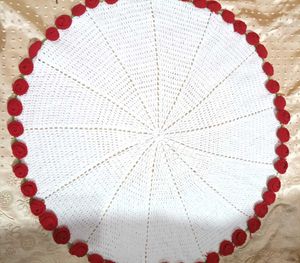 Crochet Rose Mat