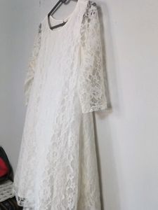 White Netted Dress