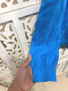 ✈️ Imported Blue Cowl Neck Sweater A