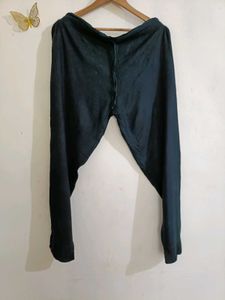 Black Rayon Straight Pant