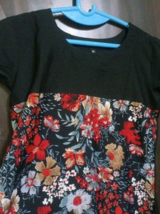 Soft Crepe Floral Print  Straight Kurti Daily Wear
