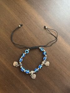 Evil Eye Heart Charm Bracelet