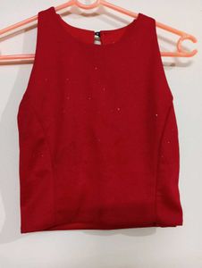 Red Sleeveless Top