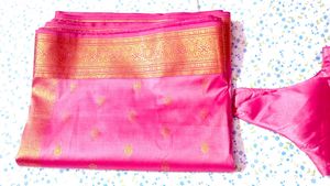Pink  silk Saree with Blouse
