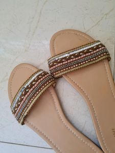 Embellished Slip On Flats