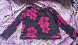 Glittery Mesh Top